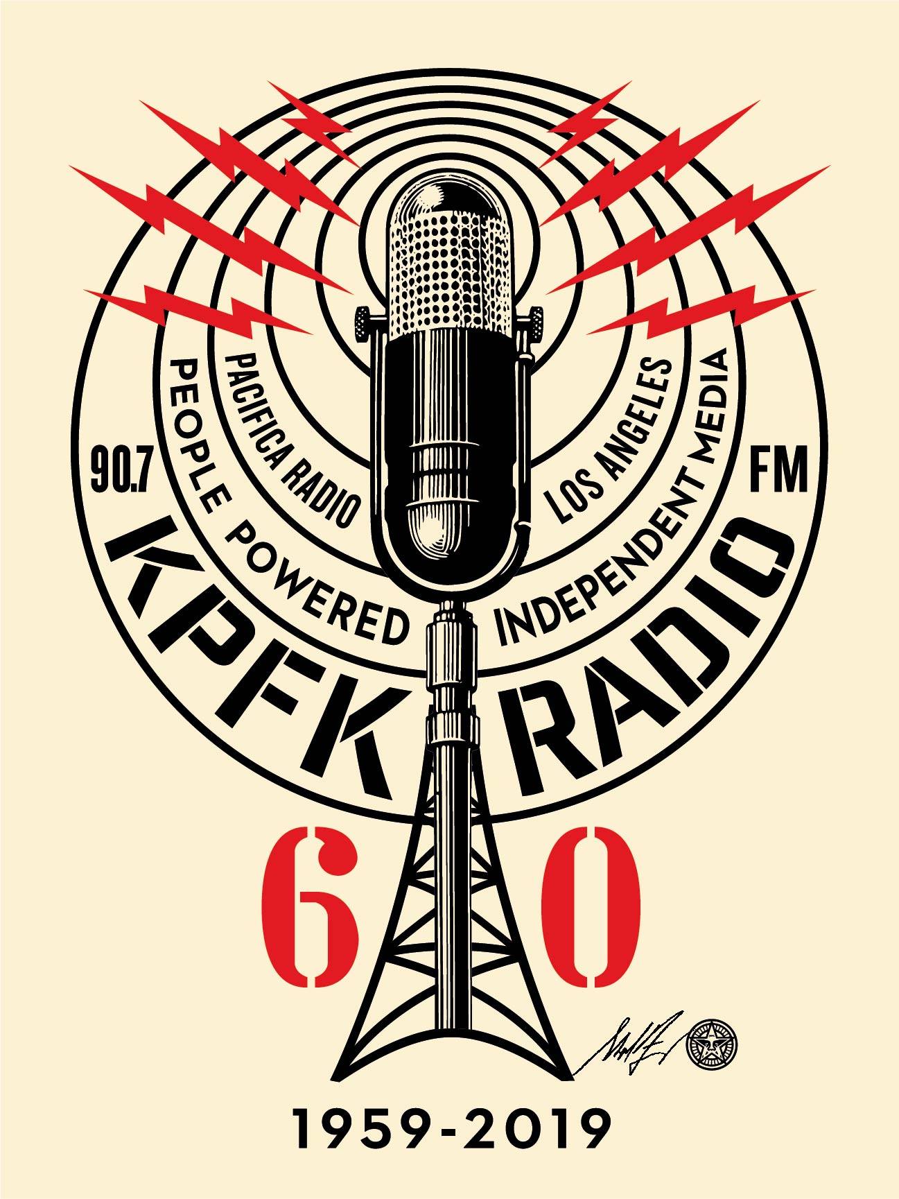 Obey - I was asked to create a 60th anniversary logo for KPFK 90.7 