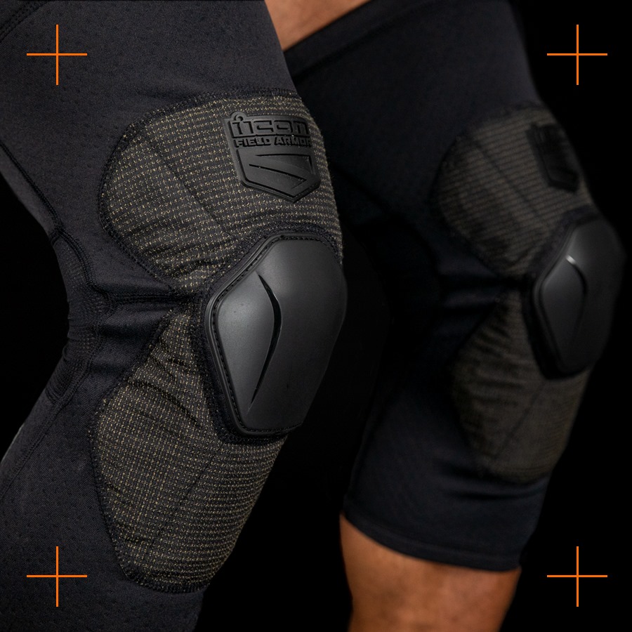 A stretch mesh chassis with Dupont™ Kevlar and D3O® reinforcements