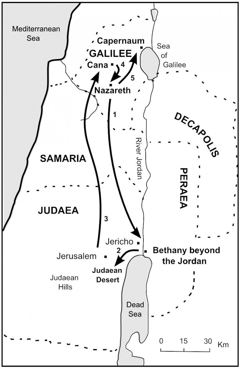 CSF - In this map, Jesus travels between towns and areas mentioned in ...