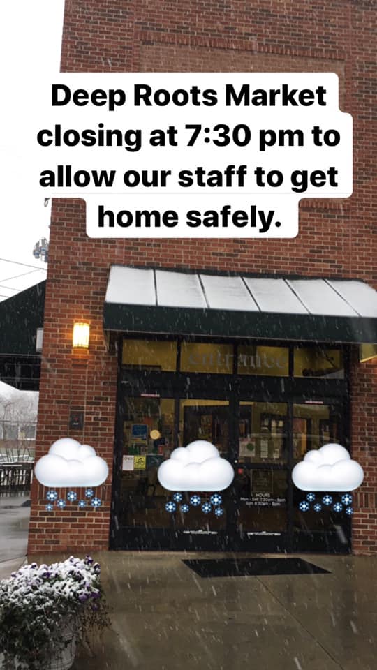 We will be closing a little early... - Deep Roots Market | Facebook