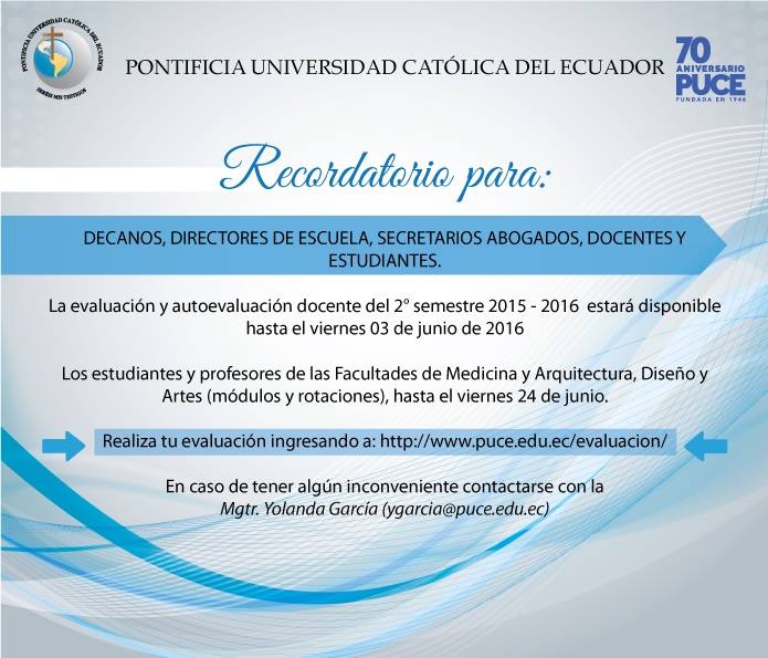 PUCE_Ecuador - URGENTE: Hasta mañana viernes 3 de junio, puedes ...