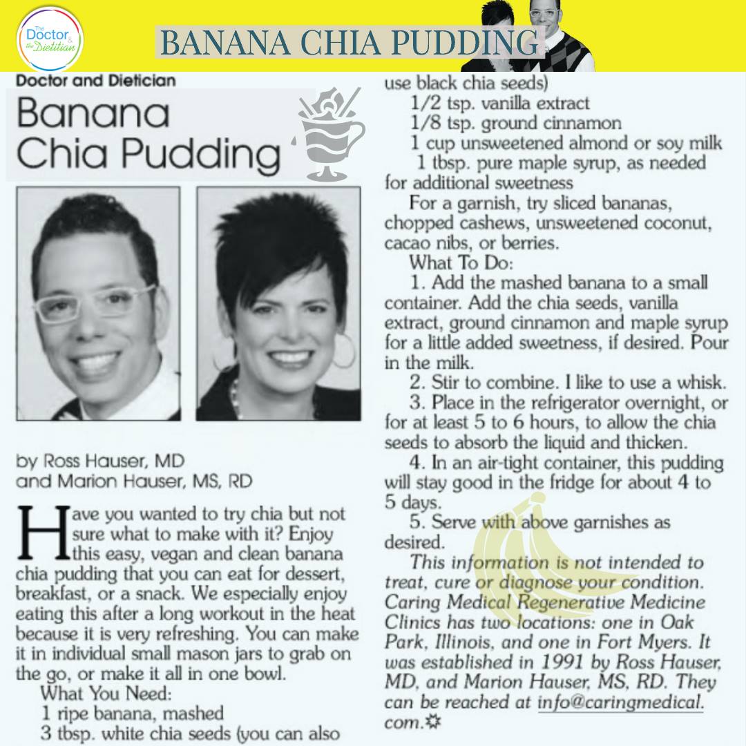 Caring Medical - New Yummy Recipe: Banana Chia Pudding... | Facebook