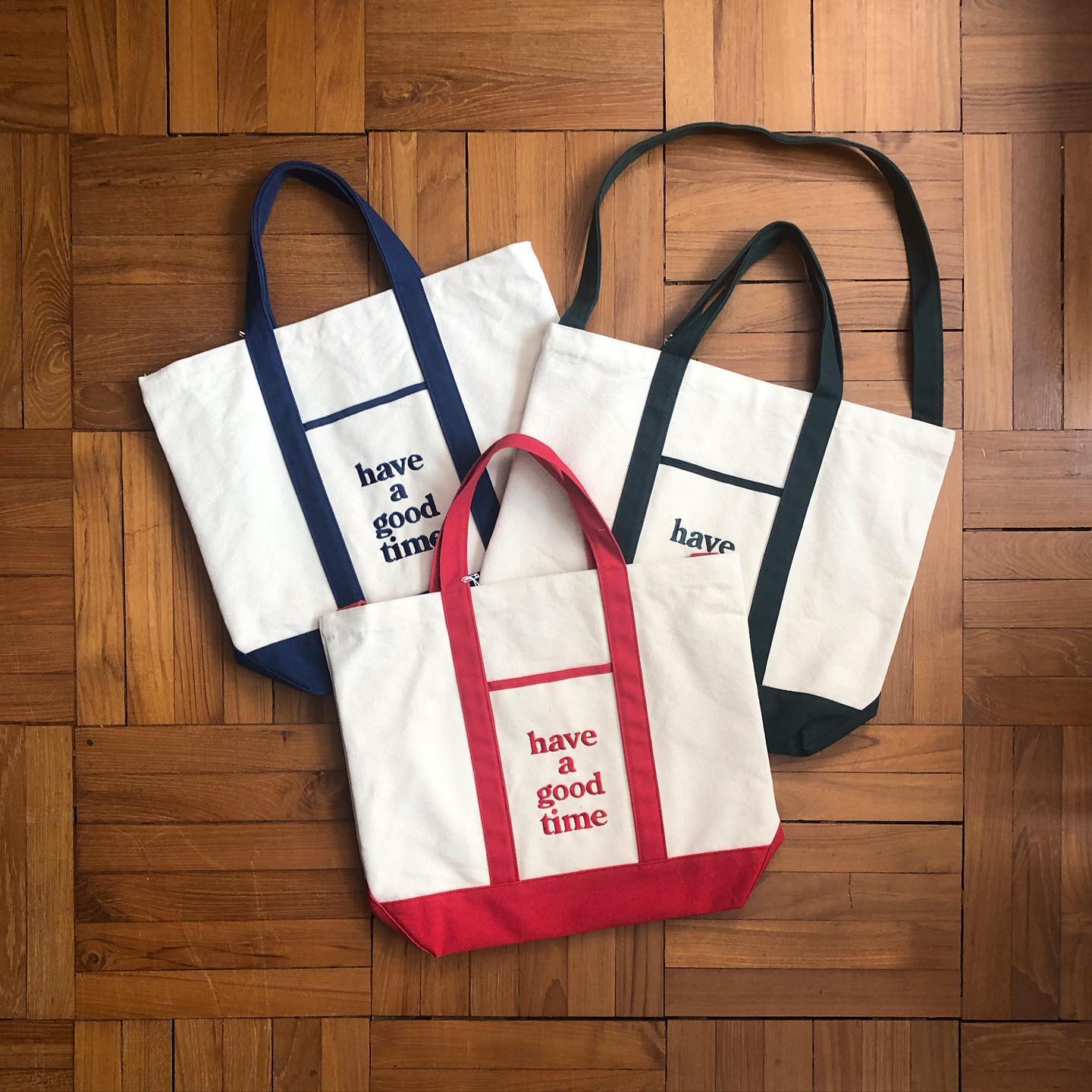 Have a good time Canvas Tote bag (2 way). Now available in store 