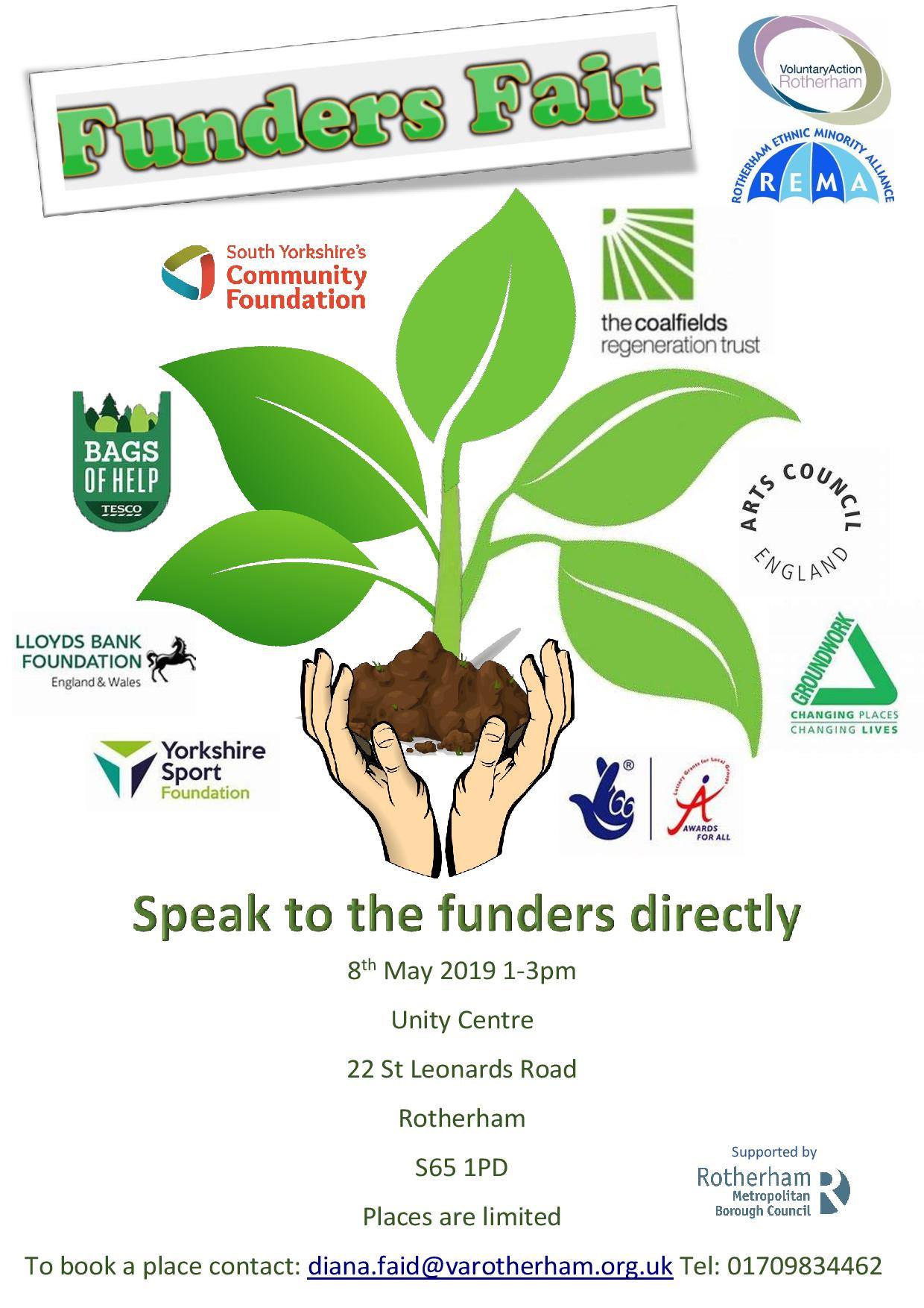 Voluntary - Rotherham Funders Fair 8th May, 1pm at The Unity Centre ...