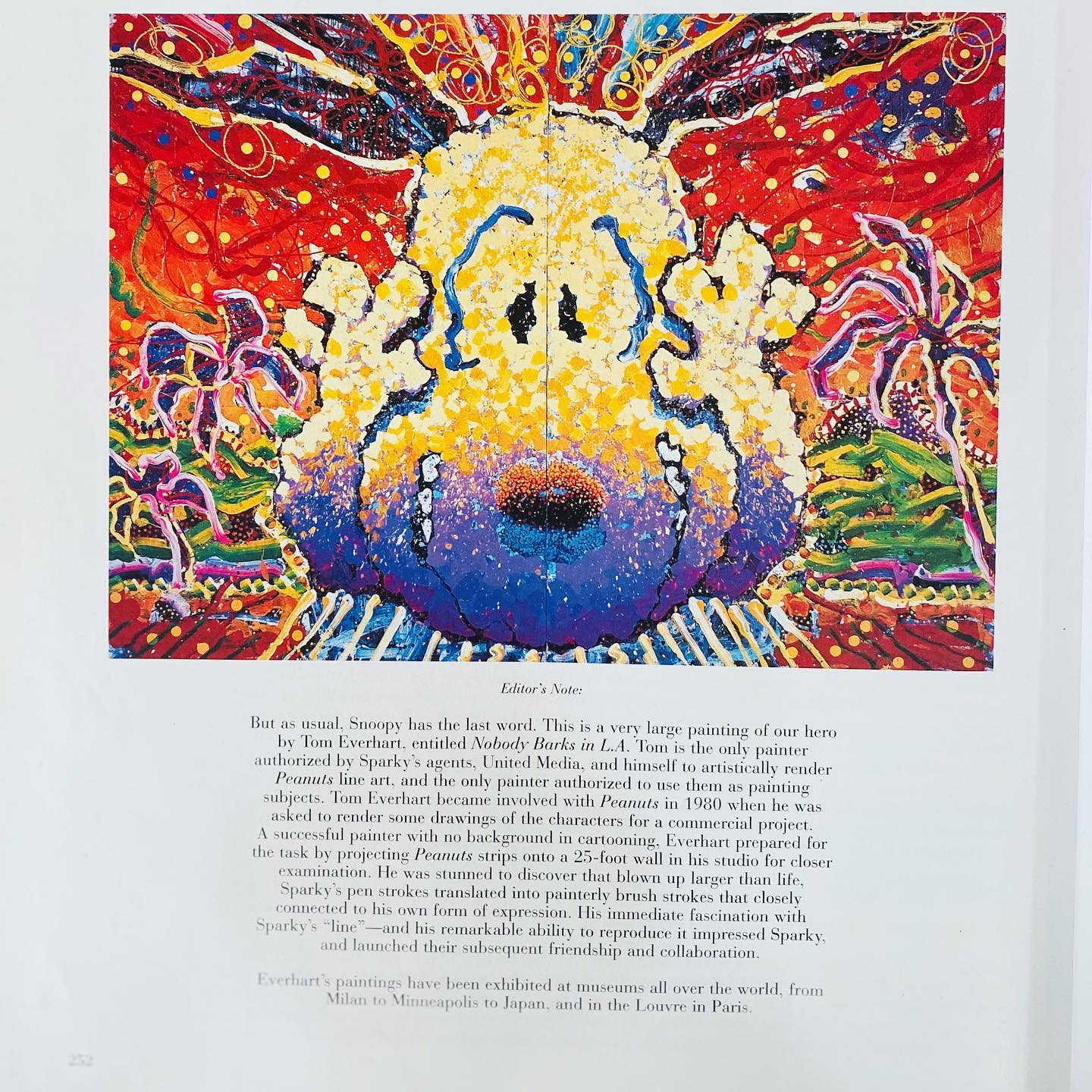 Tom Everhart's tribute to Charles Schulz in Peanuts A Golden