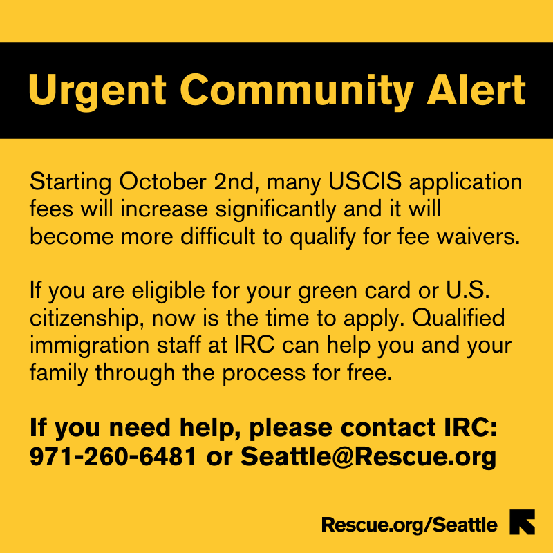 📢 Urgent community... - International Rescue Committee in WA | Facebook