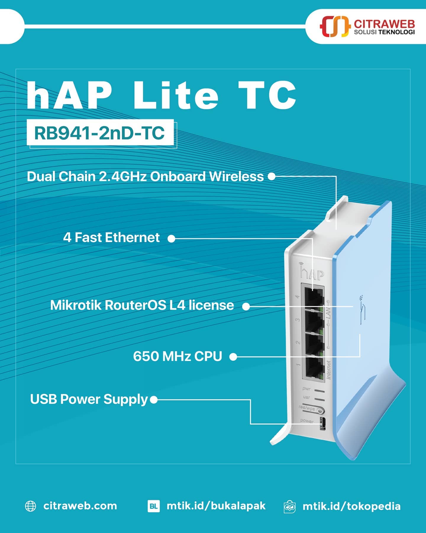 Mikrotik RB941-2nD-TC (hAP Lite TC)... - Mikrotik Indonesia | Facebook