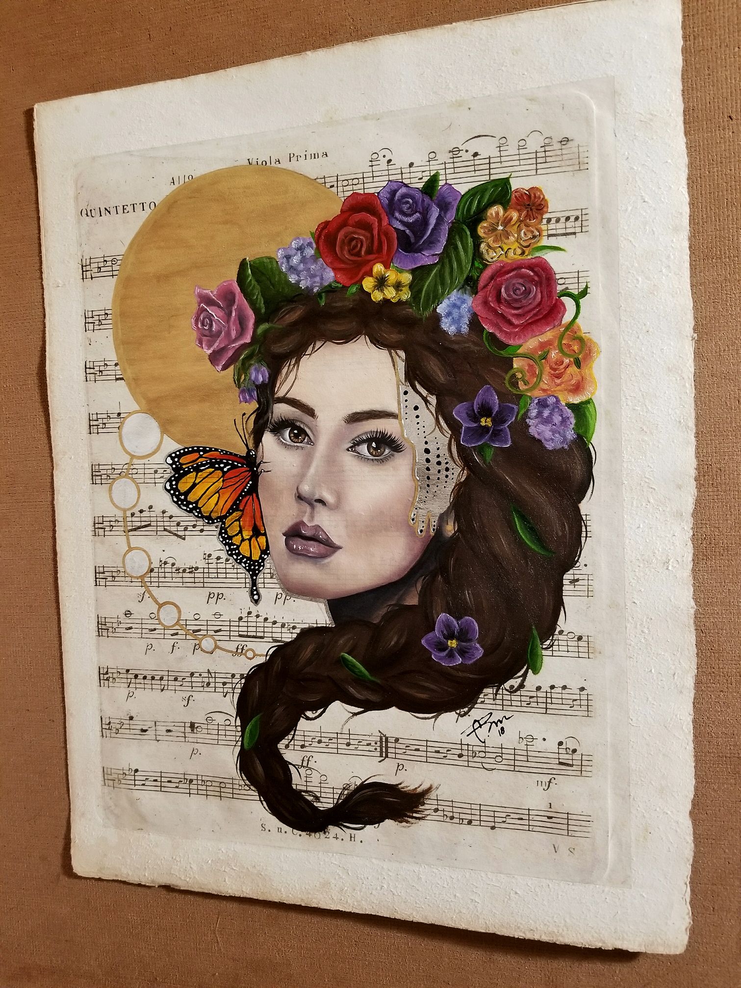 My finished artwork: Woman and music! Size: 17x22 inches.