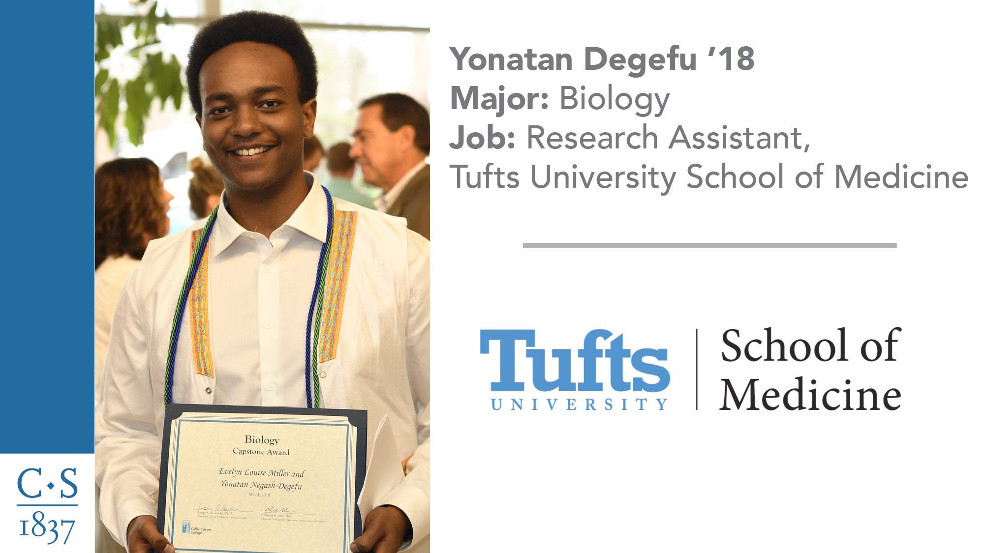Congratulations to Yonatan Degefu... - Colby-Sawyer College | Facebook