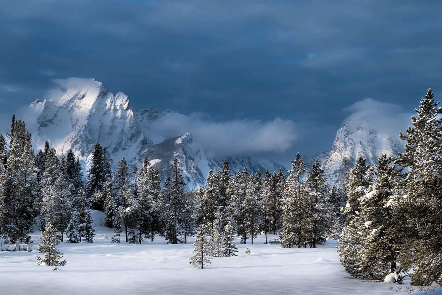 GRAND TETON IN WINTER. We snapped this winter shot of Grand Teton