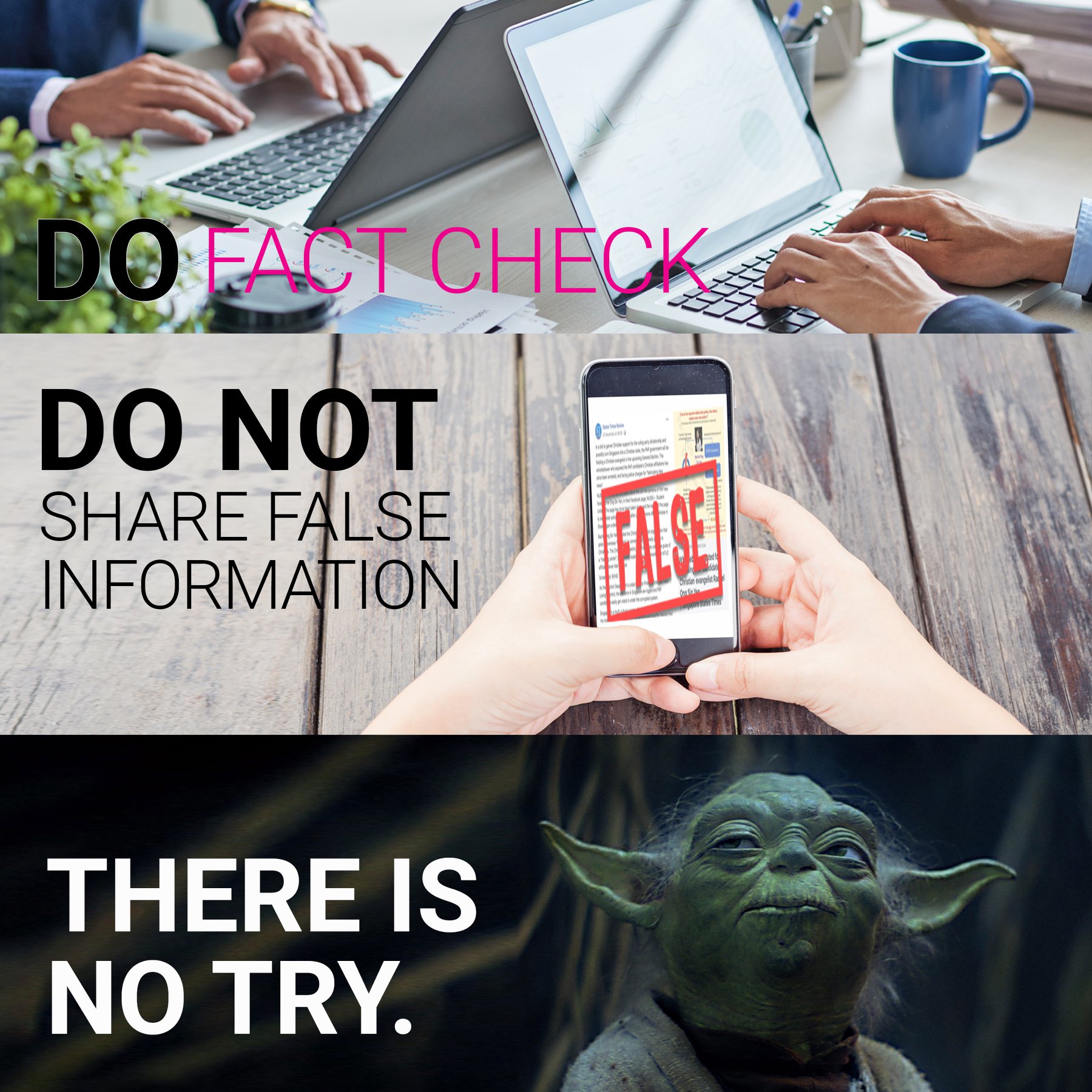 False information is the path to the dark side. Create memes to counter ...