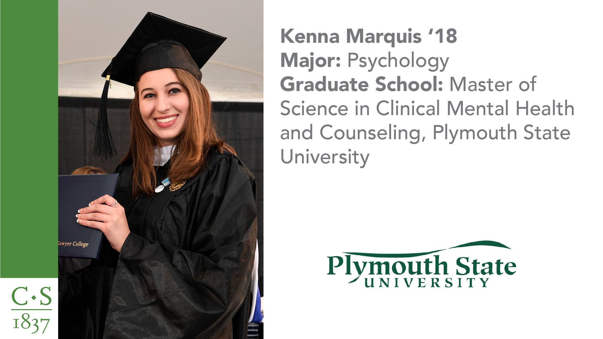 Congratulations to Kenna Marquis... - Colby-Sawyer College