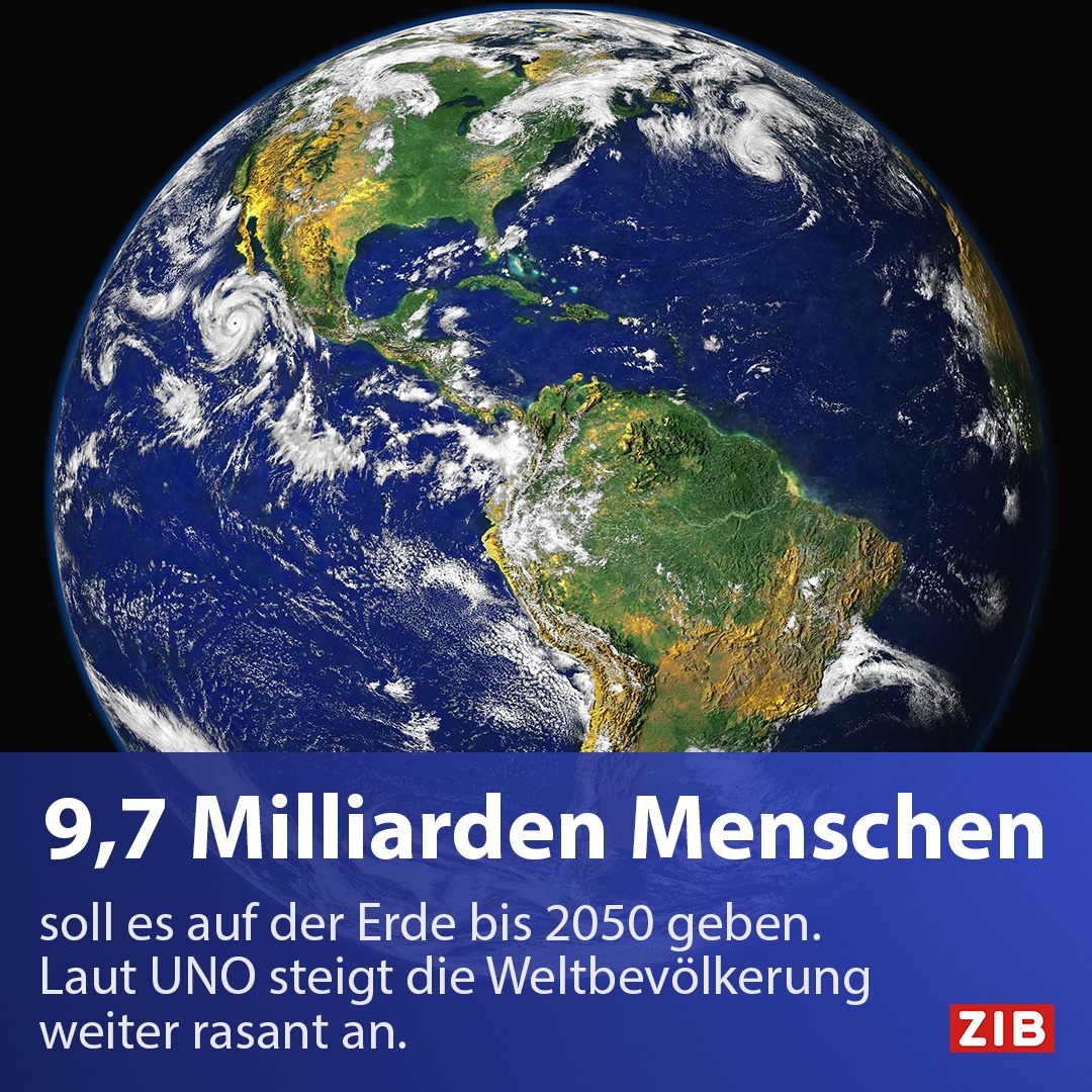 Zeit Im Bild Derzeit Gibt Es 7 7 Milliarden Menschen Auf
