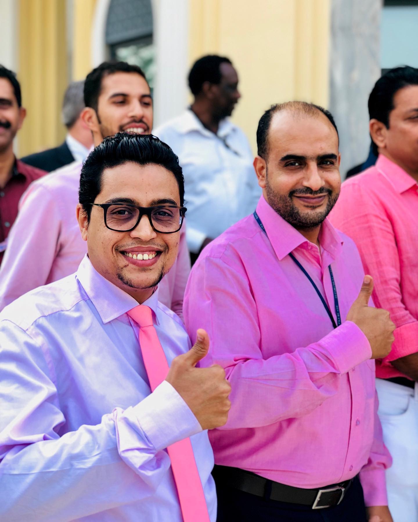 US Embassy team wore pink to celebrate... - U.S. Embassy Doha | Facebook