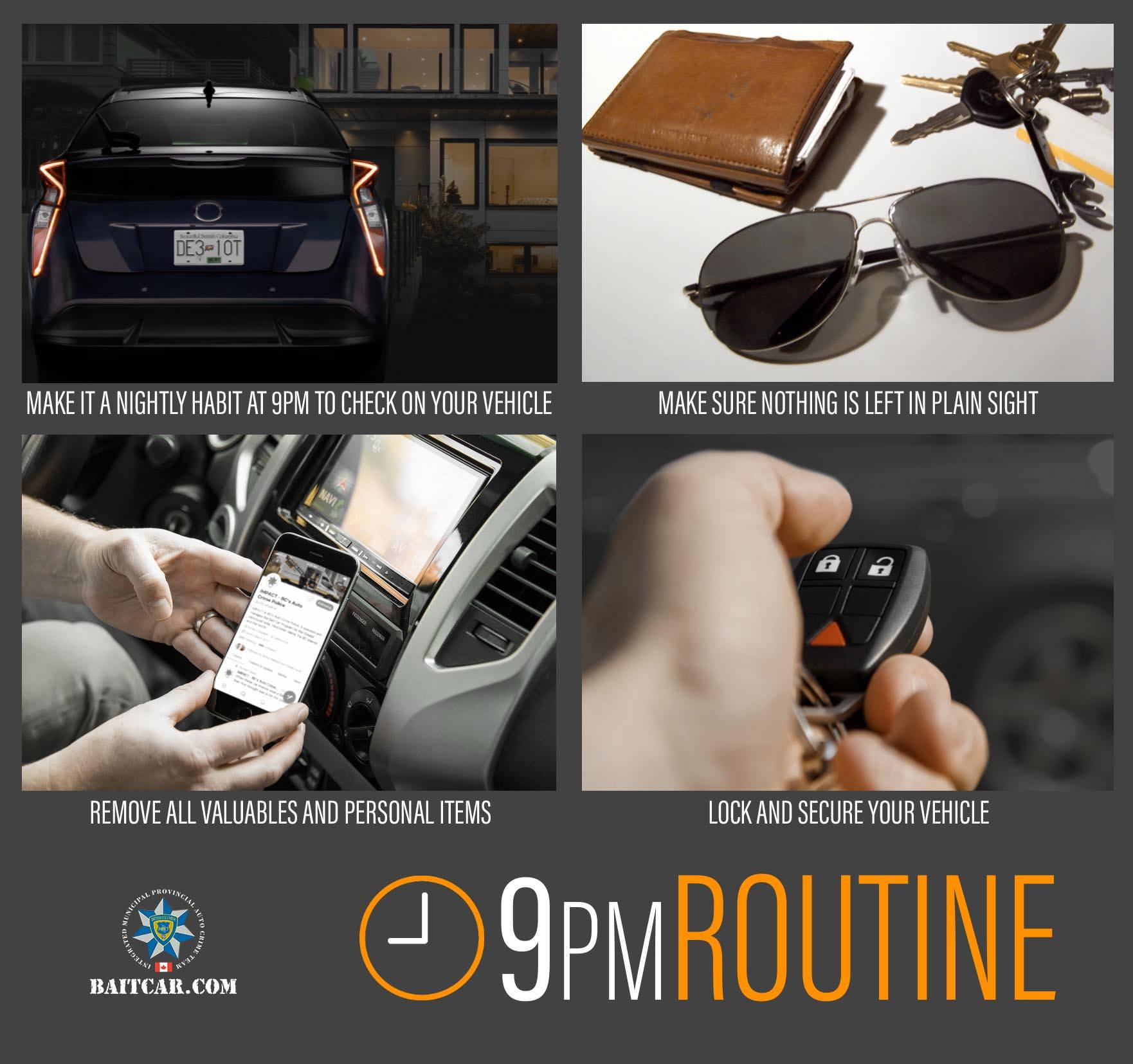BC RCMP - This month we’re promoting the #9pmRoutine. What...