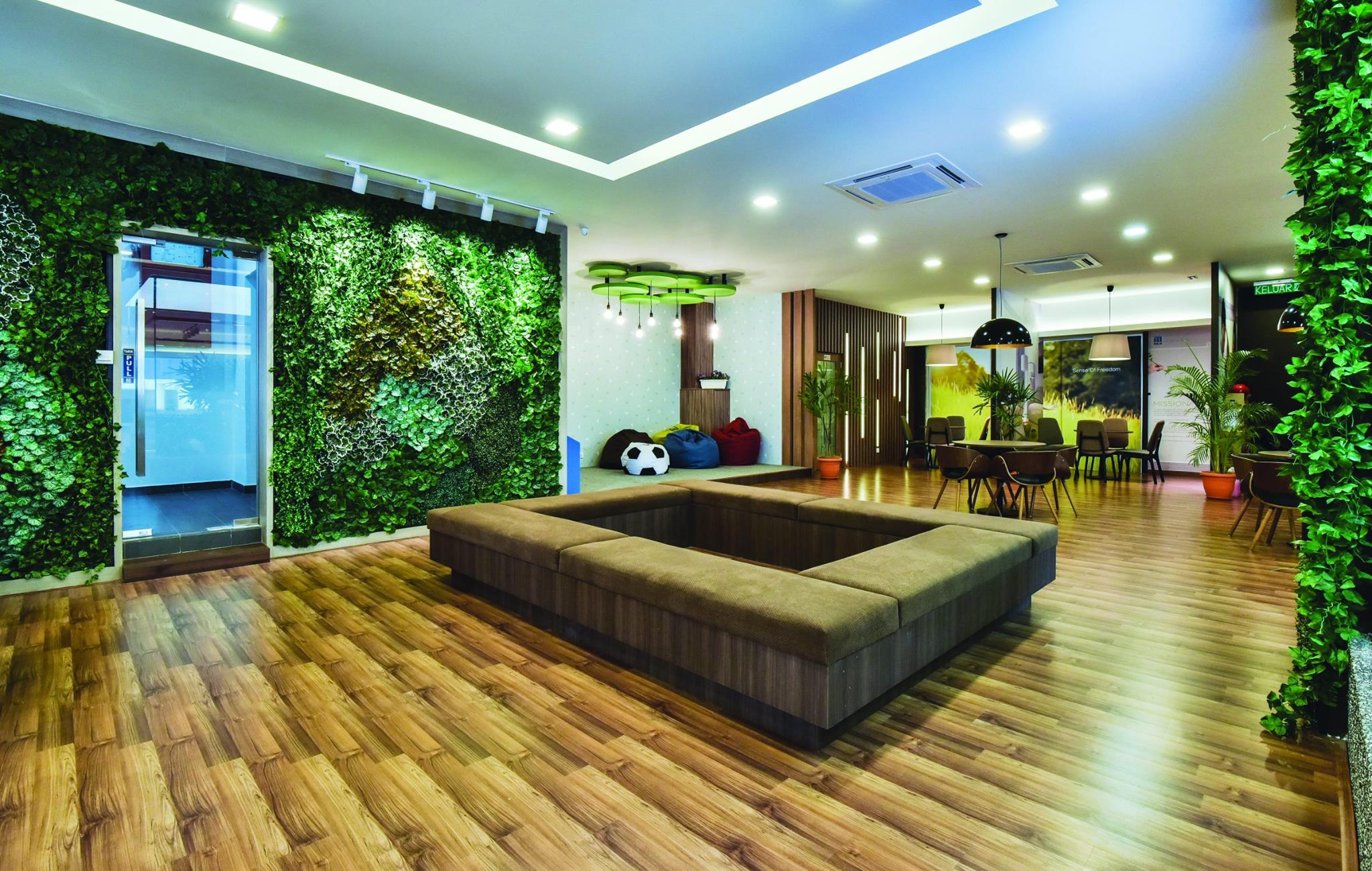 This gallery overflows with greenery, embodying MKH Berhad’s commitment ...