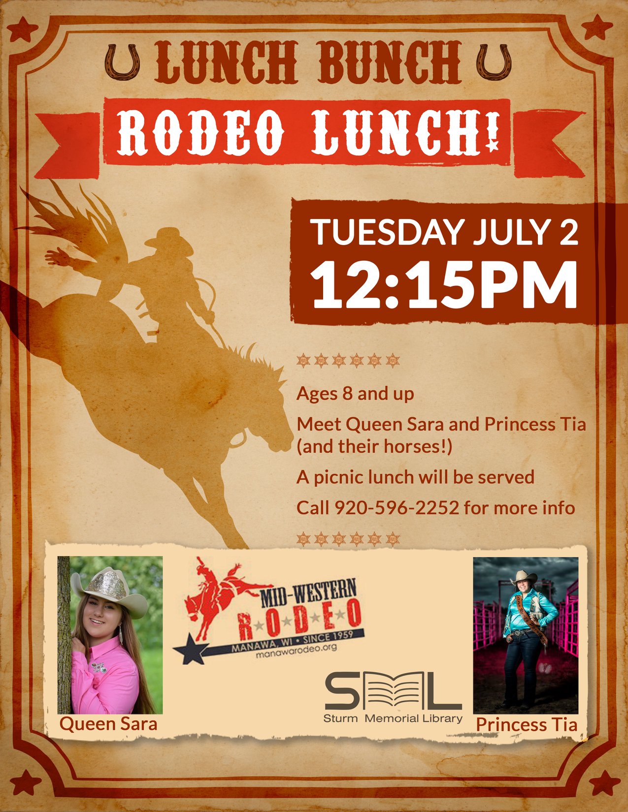 The Rodeo Lunch is tomorrow! Meet... - Sturm Memorial Library