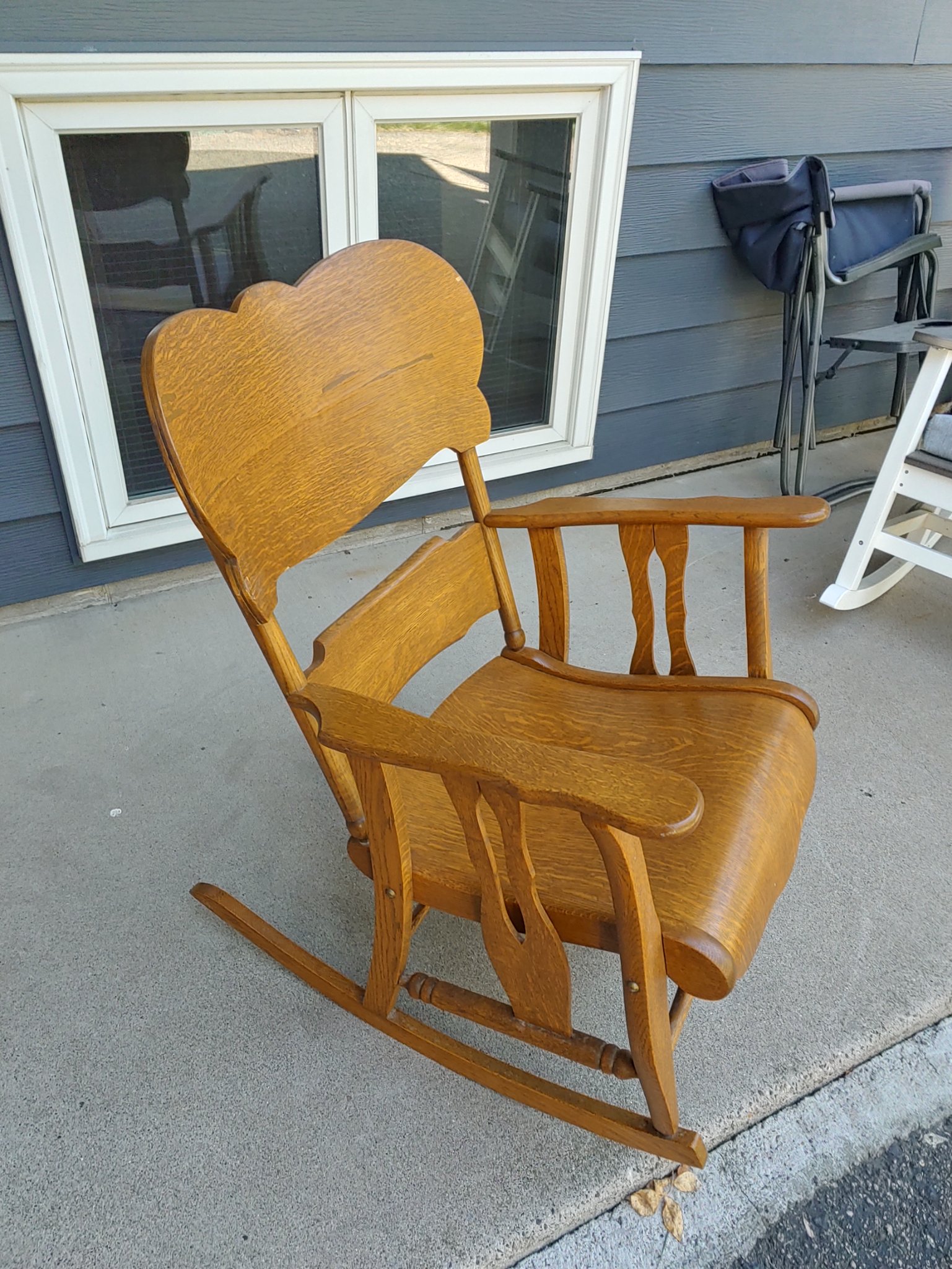 Antique Quarter sawn Oak Bentwood Rocking Arm Chair Rocker - Chairs ...