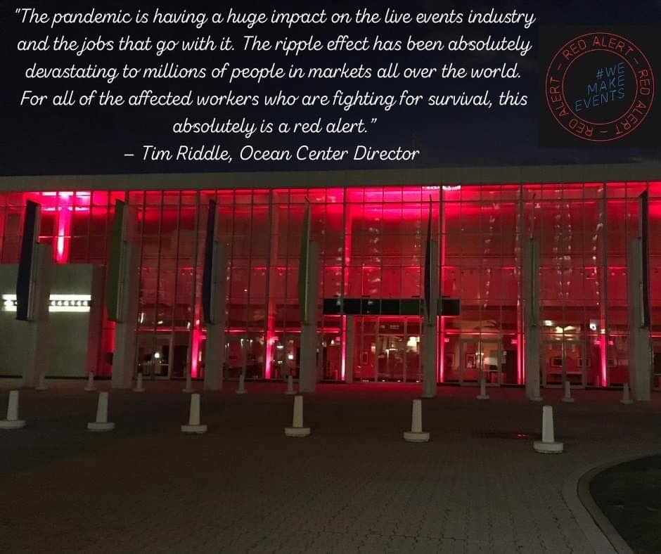 Ocean Center - Last night our building went Red as part of...