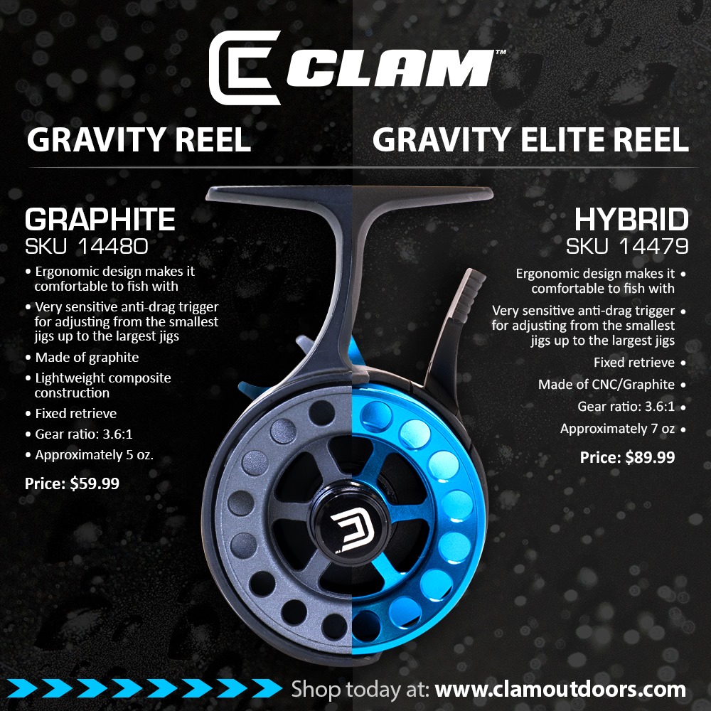 clam inline ice fishing reels SPOOLER ELITE REEL the line has far less coiling effect which can help anglers feel extremely lights bites and lessen lure spin for shy and finicky fish Clam Spooler Elite review