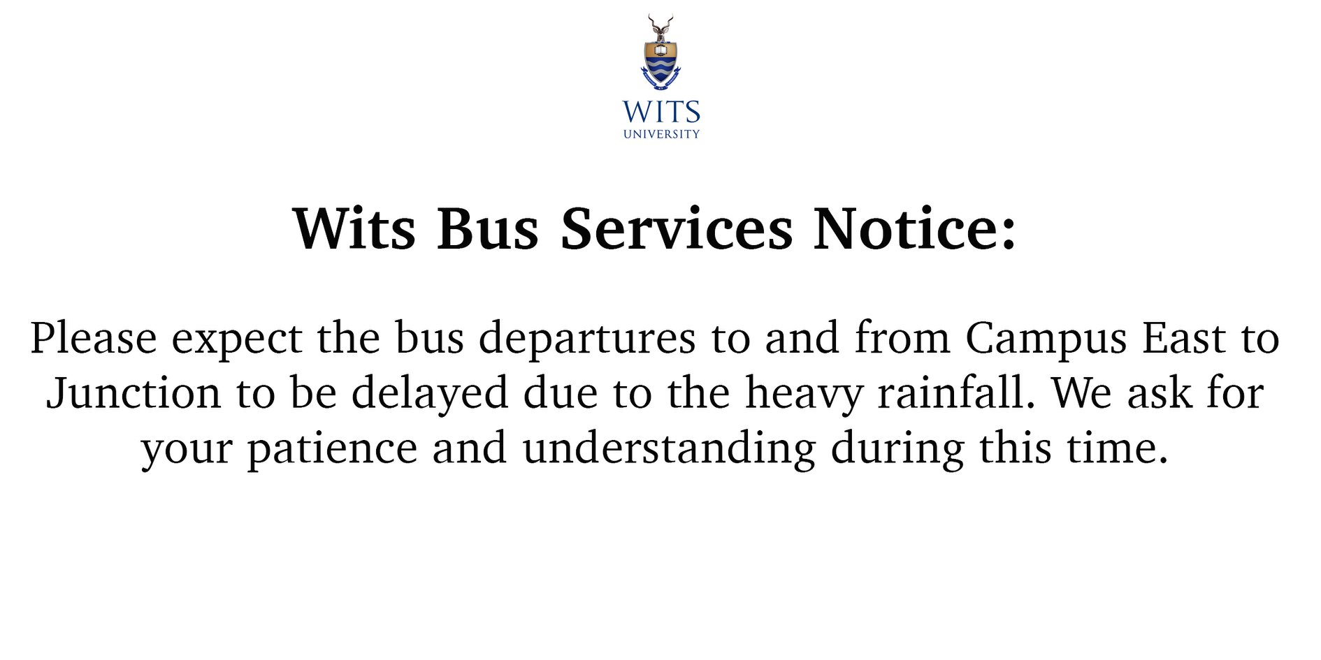 🚌 Witsies, please... - Wits - University of the Witwatersrand | Facebook