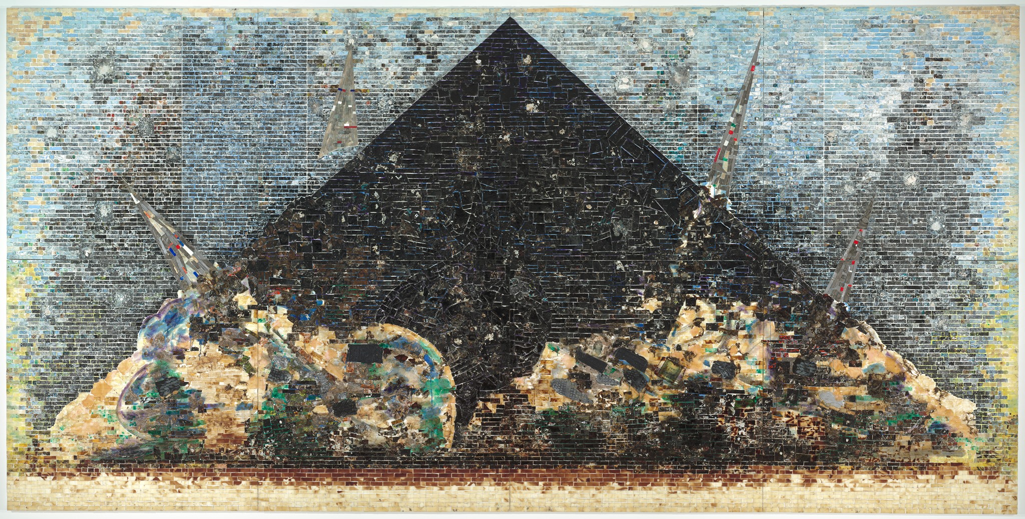 Jack Whitten's abstract mosaic “9.11.01” pays homage to the nearly