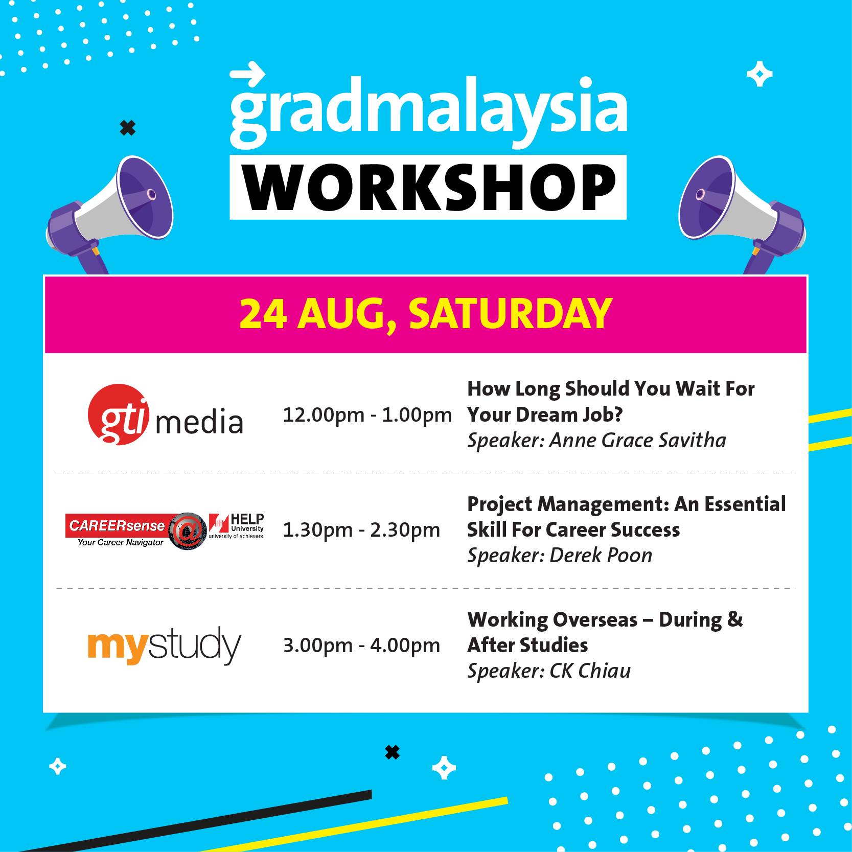gradmalaysia - Check out the career talk slot on Saturday...