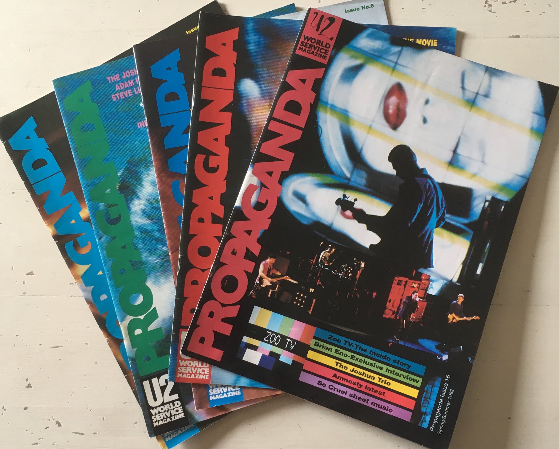 U2 World Service Magazine: Propaganda. Achtung Baby Scrapbook.