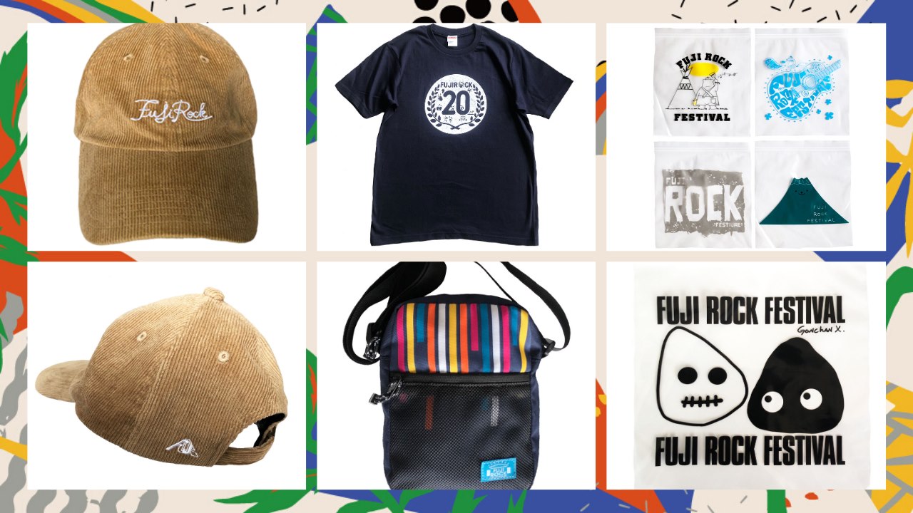 GOODS＞ ・オフィシャルグッズ キャップやショルダーバッグ、ジッパー 