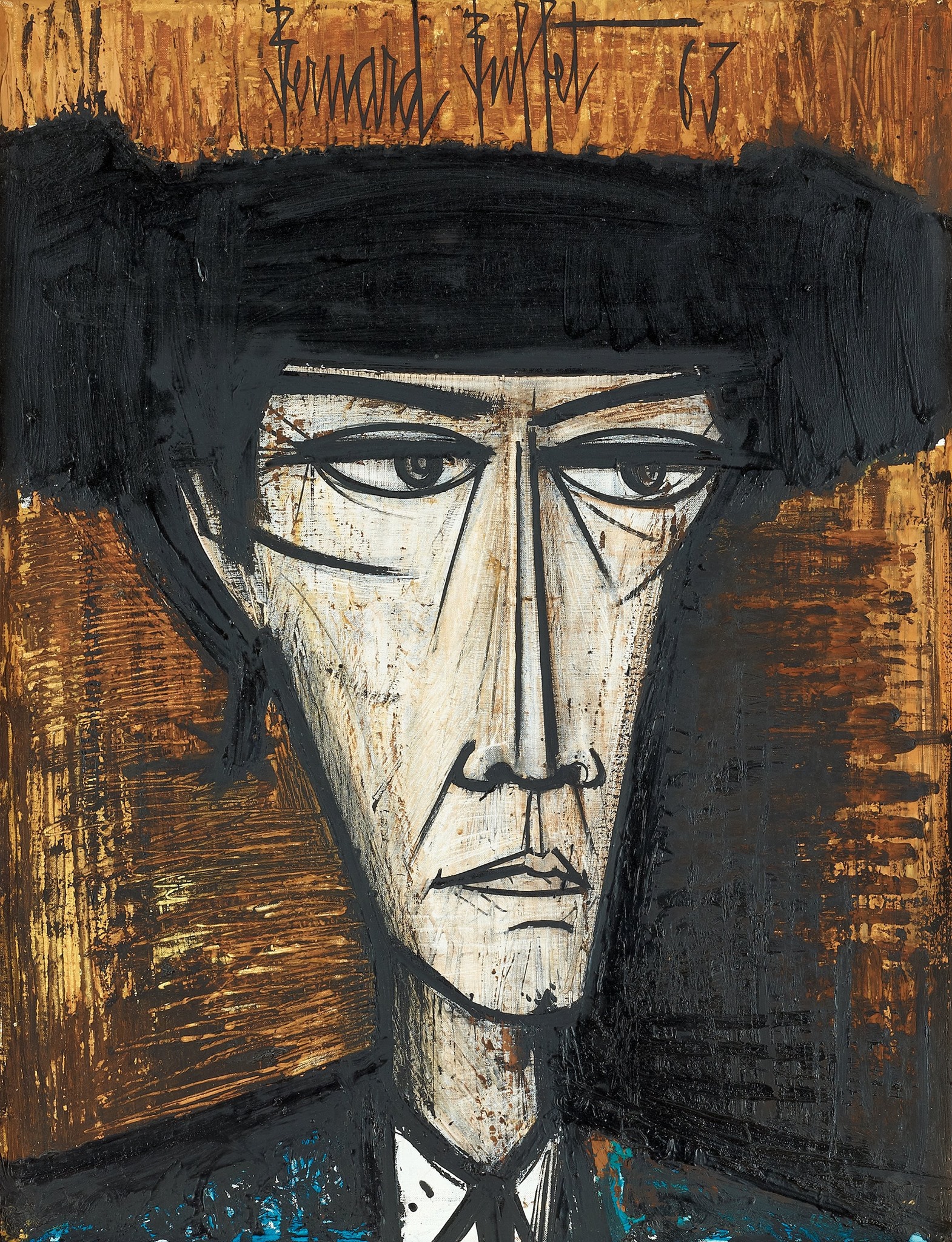 Bernard Buffet's Two Naked Men oil painting
