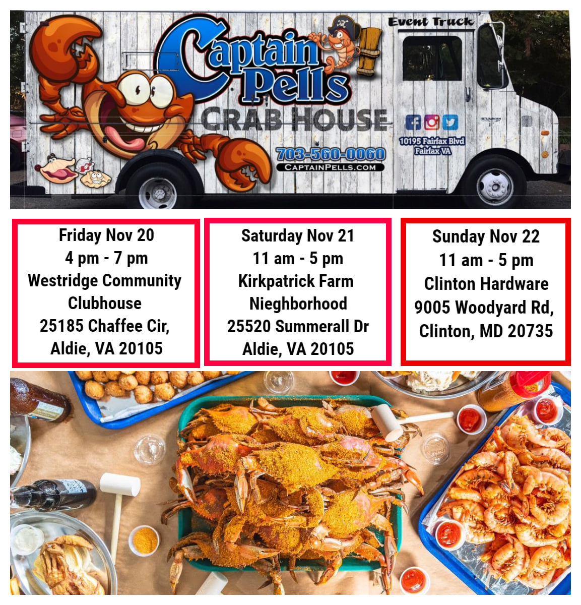 🔥🦀🔥 Captain Pells Food... - Captain Pell's Fairfax Crabhouse