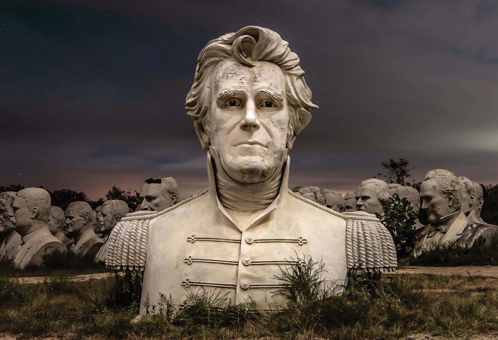 South - Andrew Jackson is one of the VIP statues that weighs 25% ...