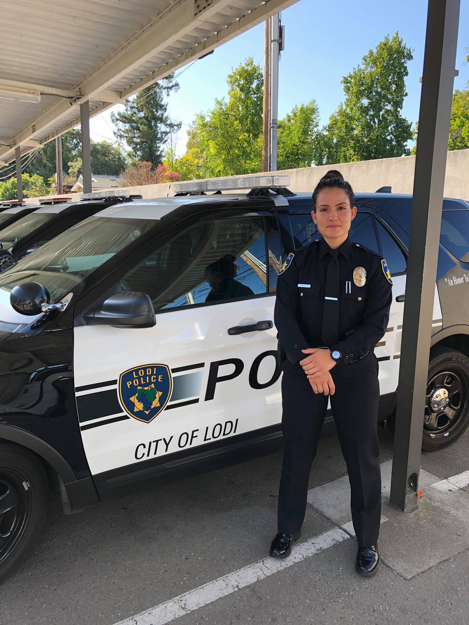 Lodi Police Department's Officer Maricruz Gonzalez completes field