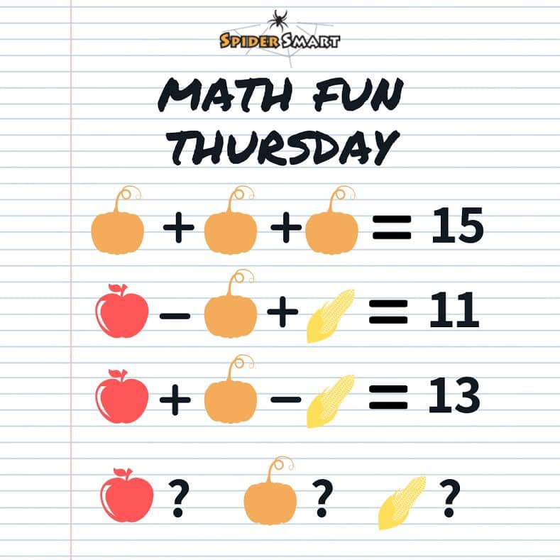 Happy Math Fun Thursday!... - SpiderSmart Learning Centers