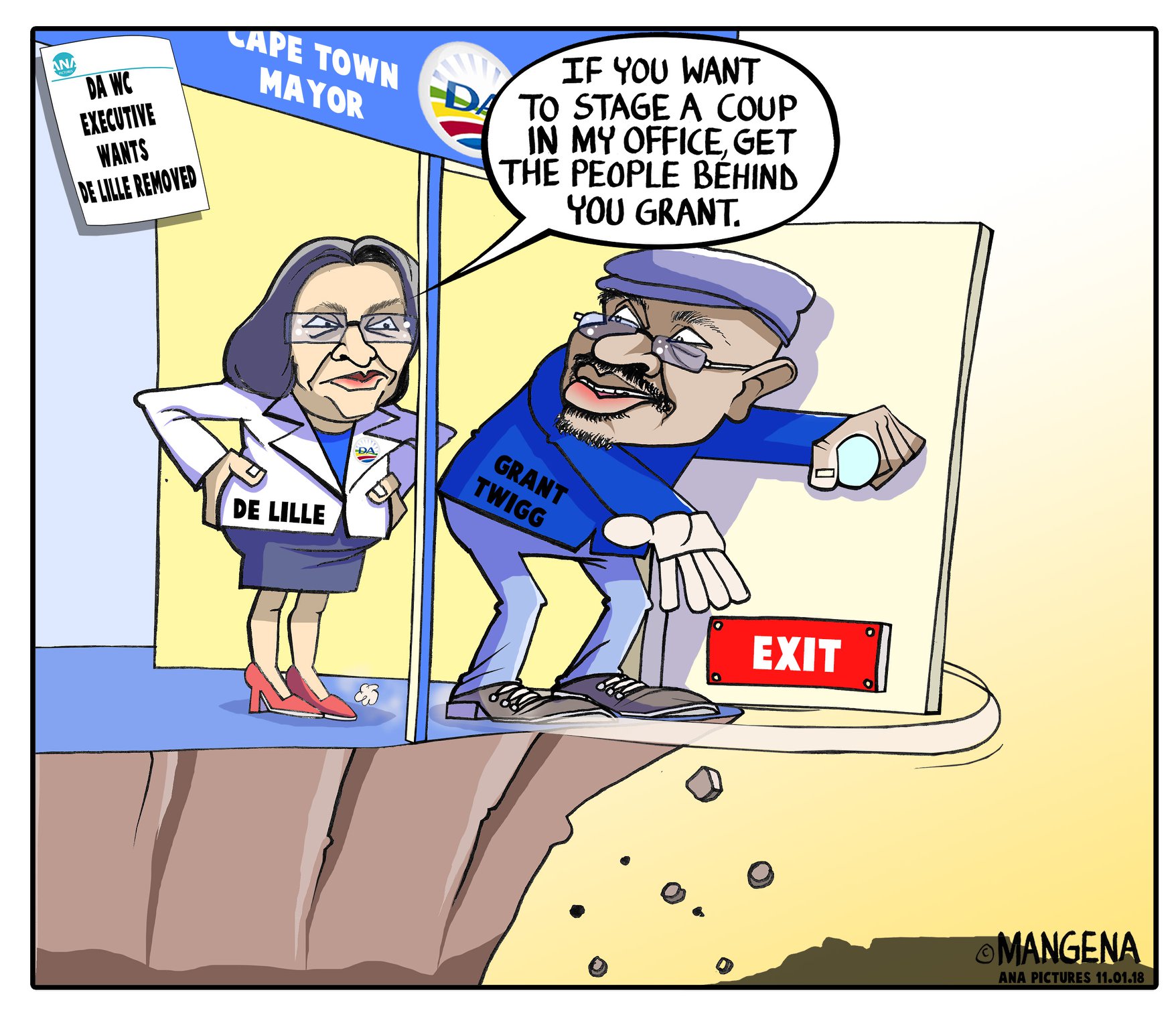 IOL News - Today's cartoon by @Mangenatoons. #DeLille...