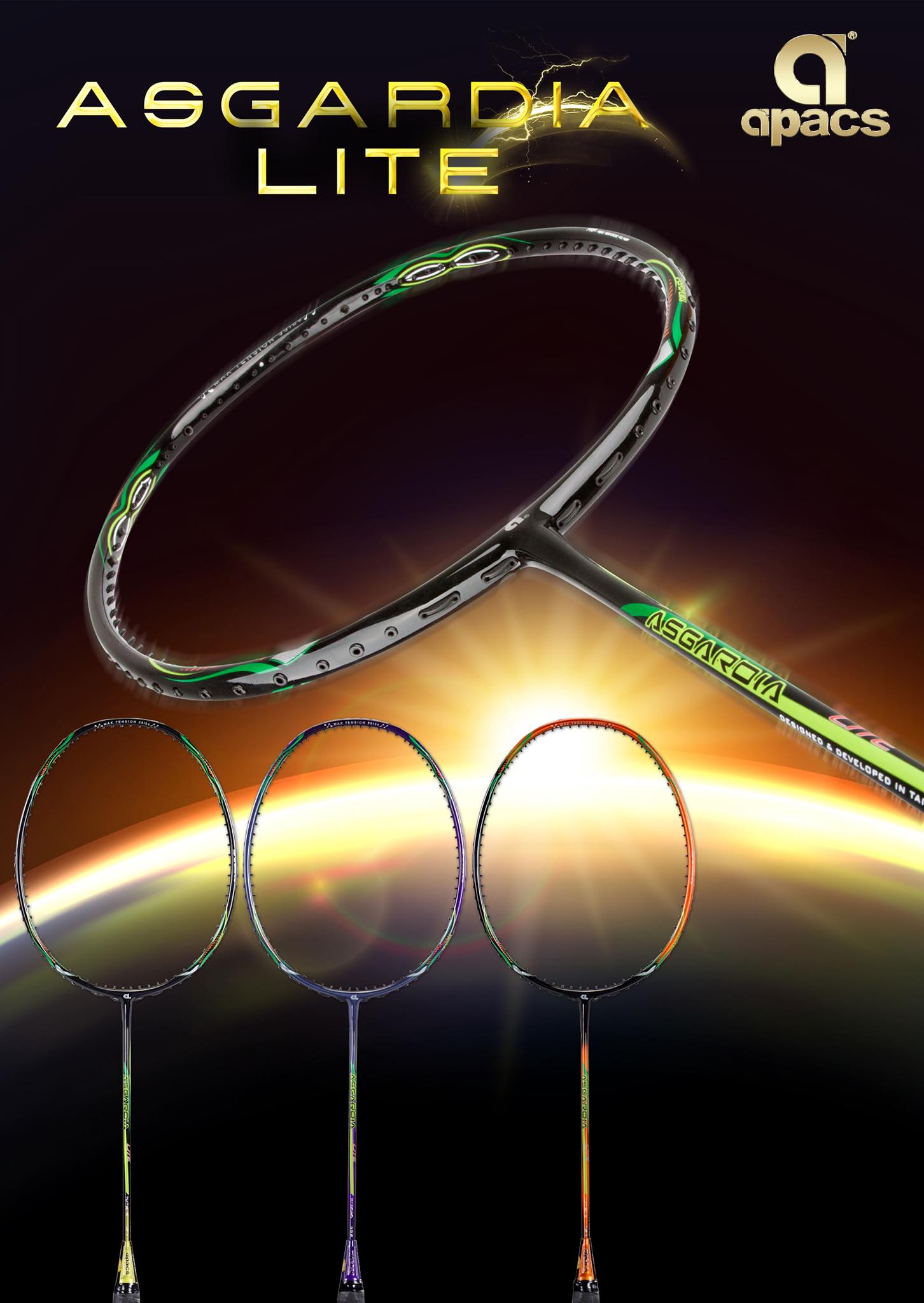 Apacs - Asgardia Lite is a light and fast badminton racket. It provides ...