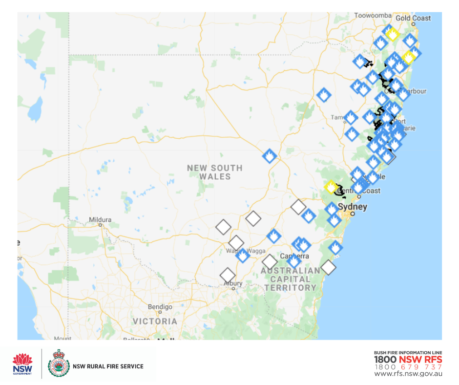 At 8am, there are 56 fires... - NSW Rural Fire Service | Facebook
