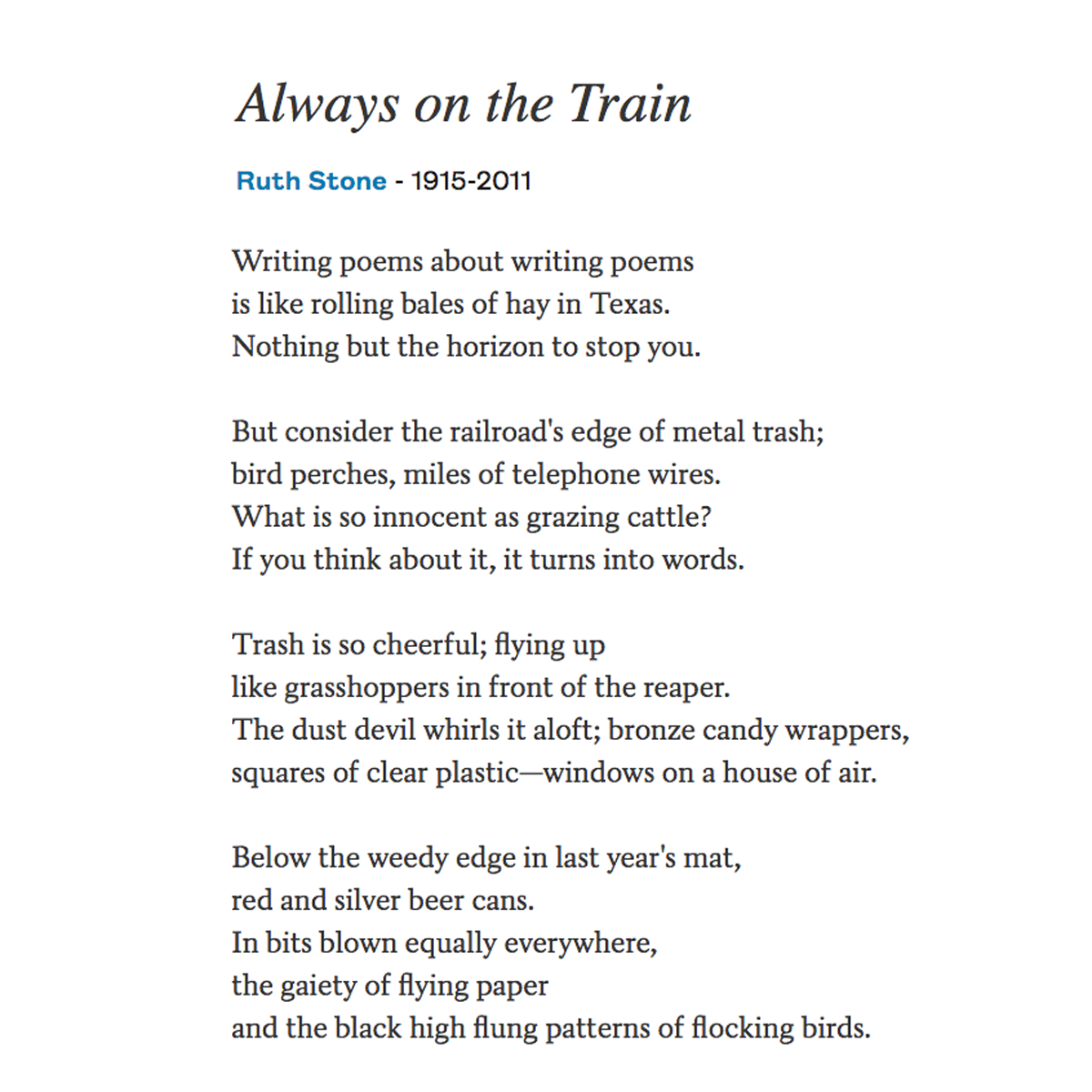 If you think about it, it... - The Academy of American Poets | Facebook