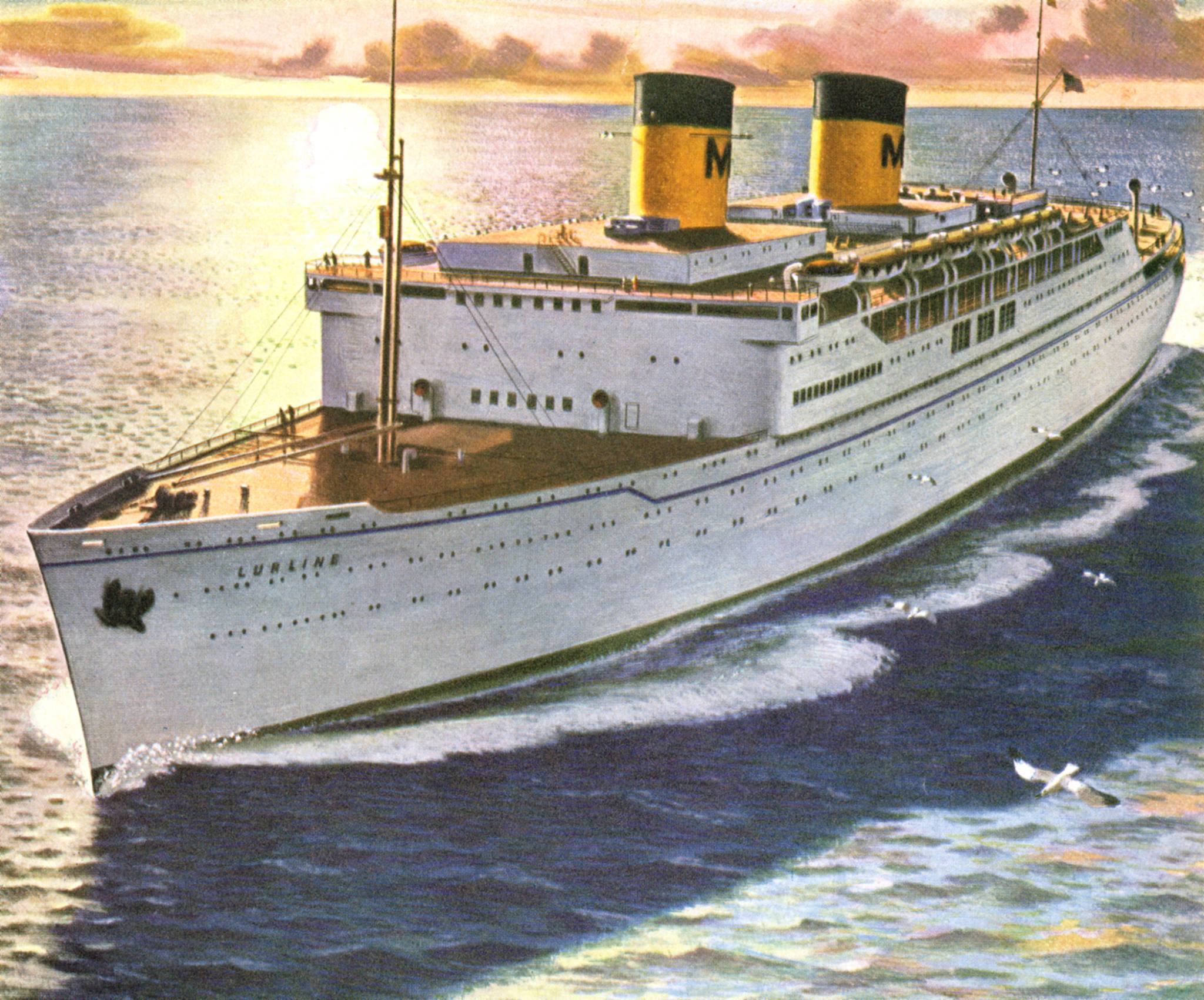 S.S. LURLINE 1948年 処女航海でのメニュー S.S. LURLINE 1948年 処女航海でのメニュー S.S. LURLINE 1948年 処女