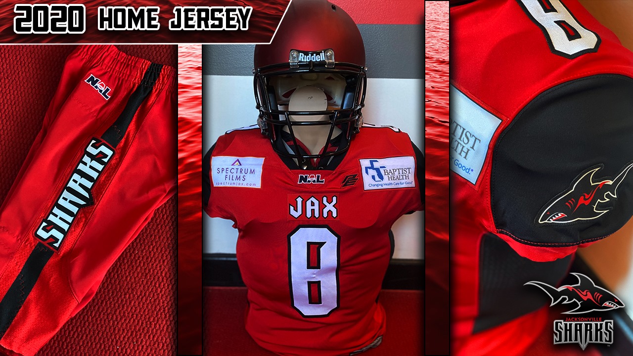 Jacksonville Sharks 2020 home jerseys revealed