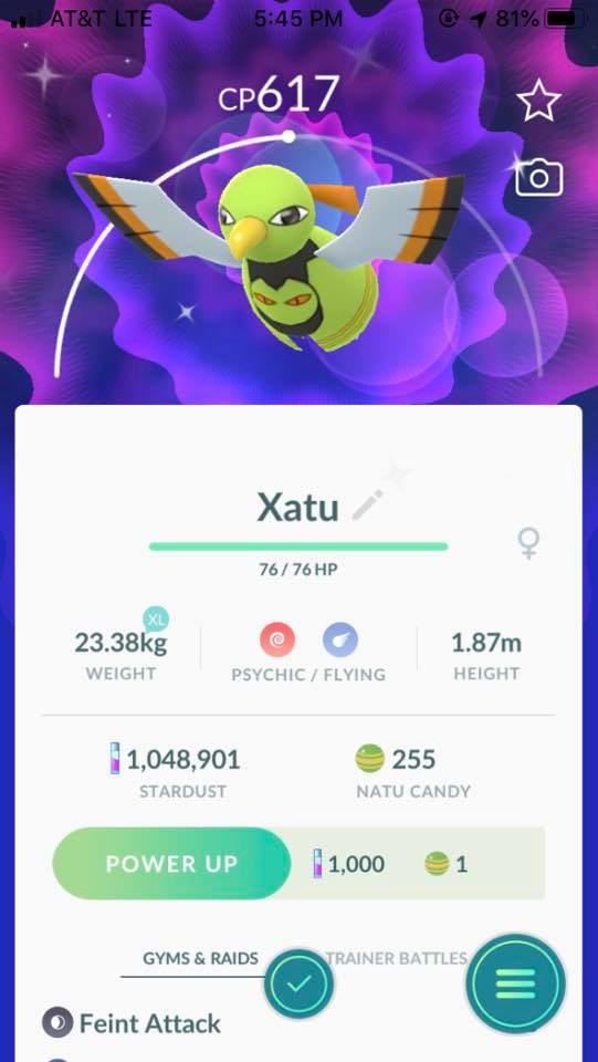 Compte Pokémon GO Avec Xatu Shiny - 30 Jours D'accès - Code/digital (Japon)