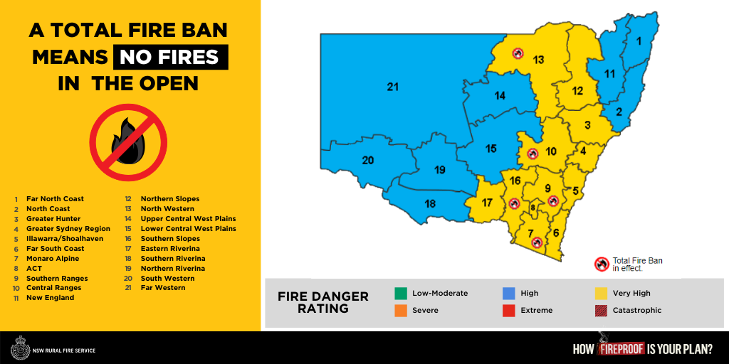 NSW - At 6am there are 148 bush and grass fires across NSW, all at the ...