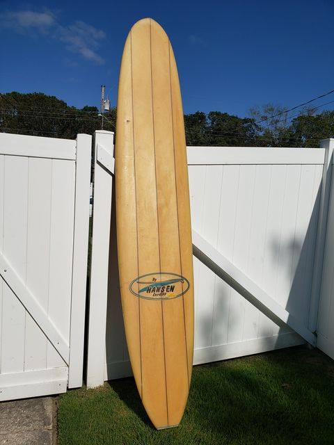 Vintage Hansen surfboard from the 1960s by Buzzy Smole