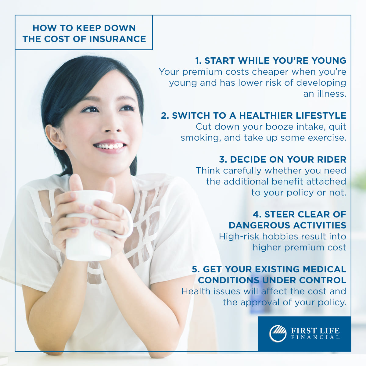 The cost of your policy depends on... - First Life Insurance