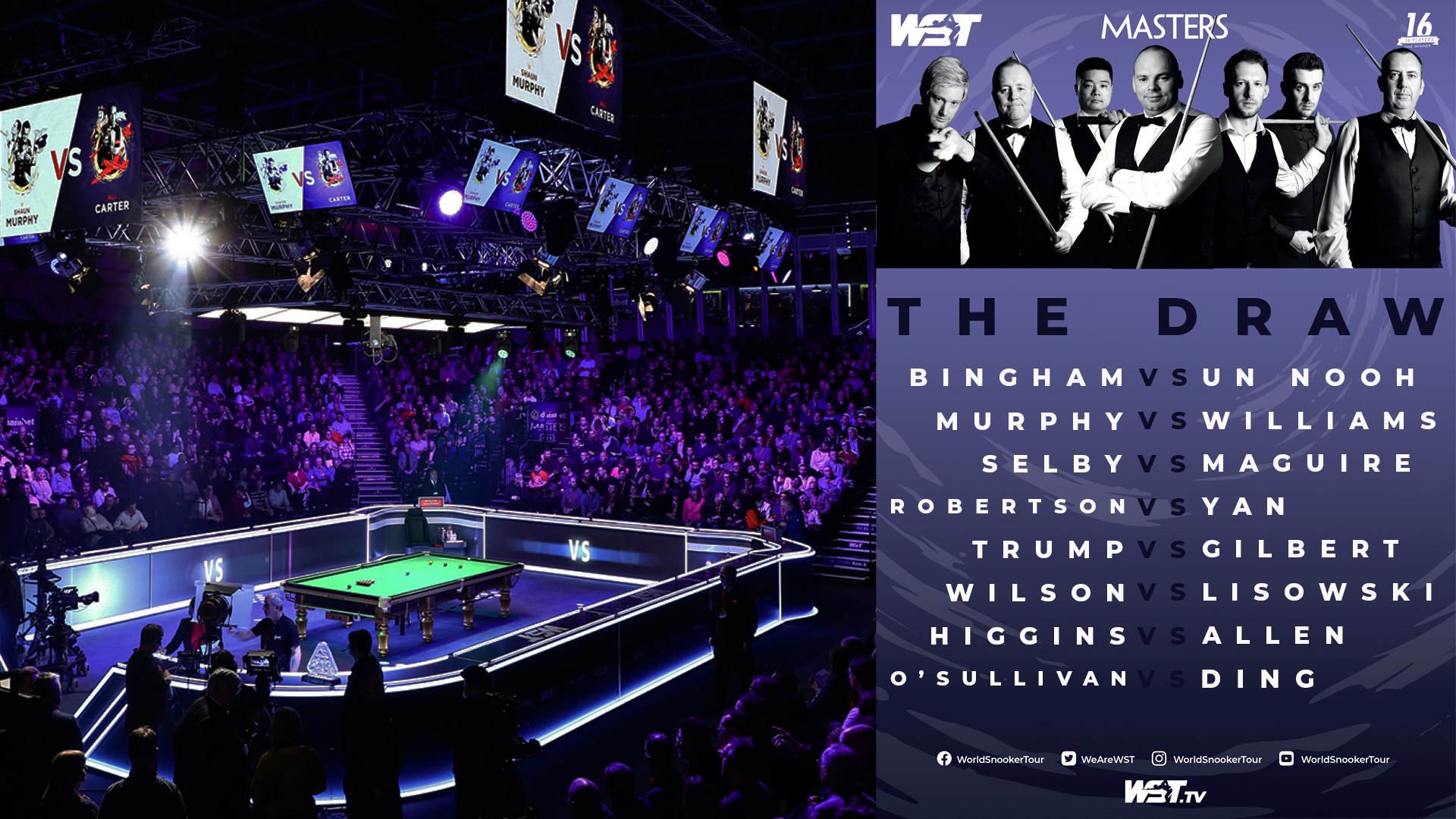 WST - The official Masters draw.