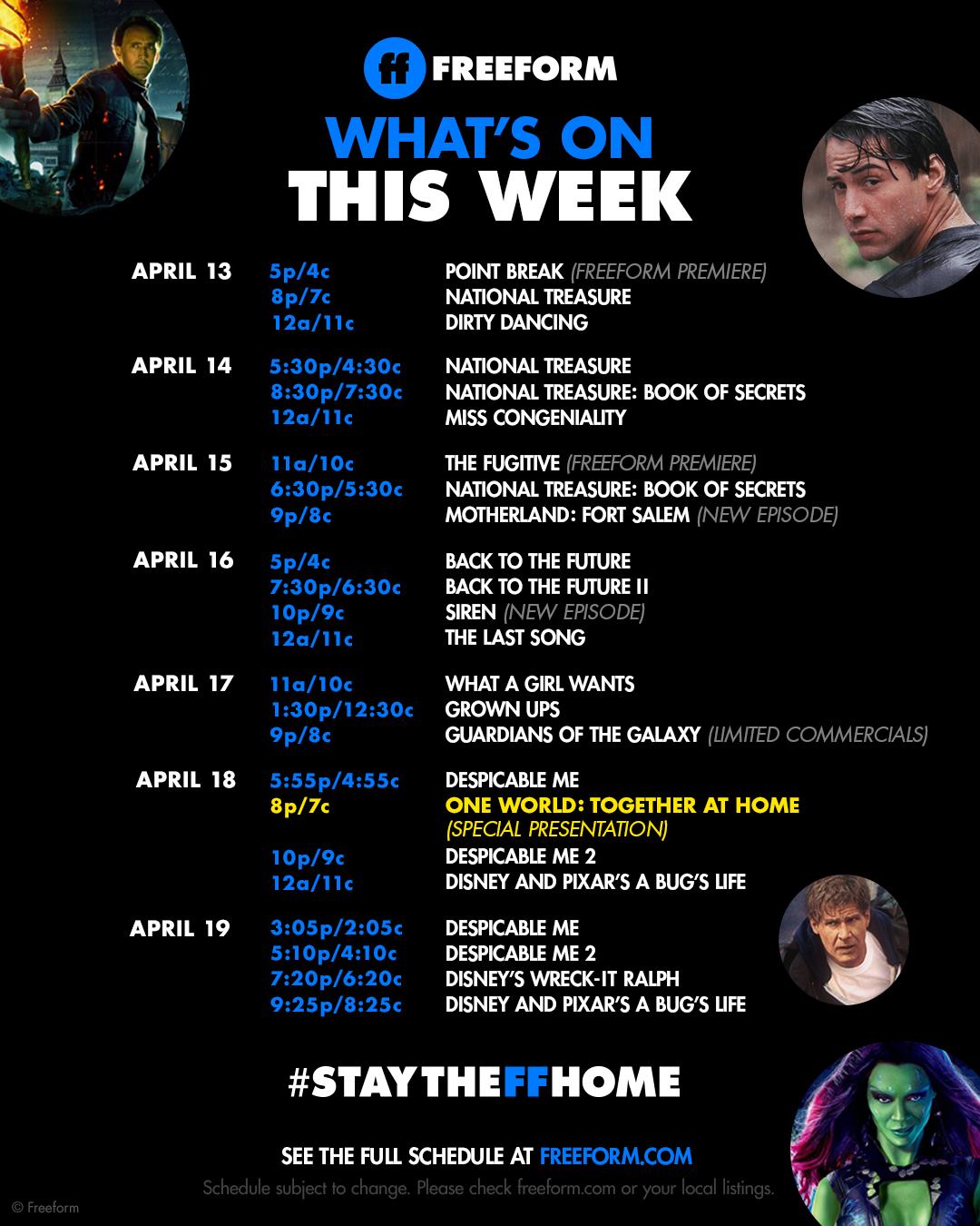 Freeform - This week's movie lineup is, like, 70% chase scenes, and I ...