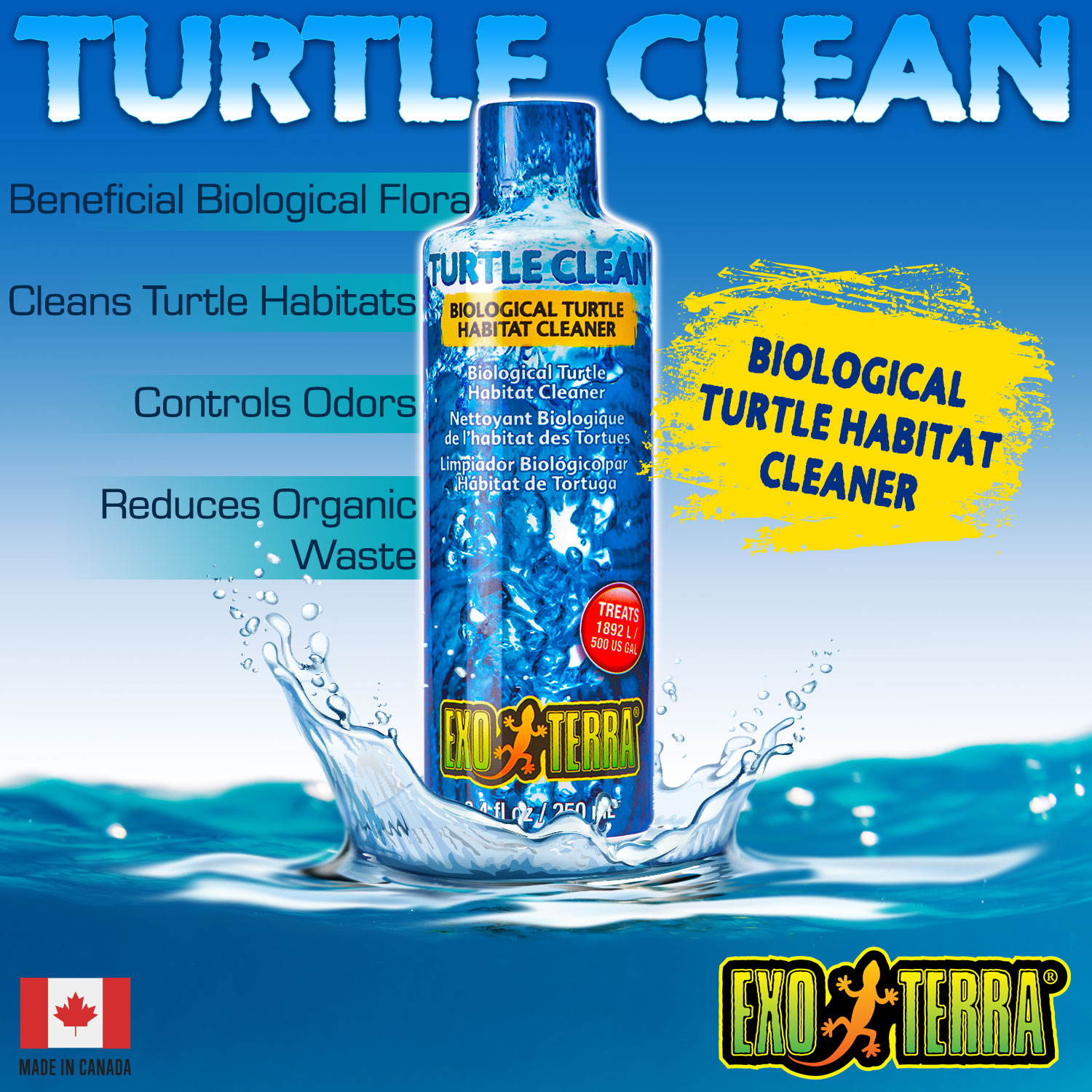 Exo - 100% BIOLOGICAL Exo Terra Turtle Clean is a 100% biological ...