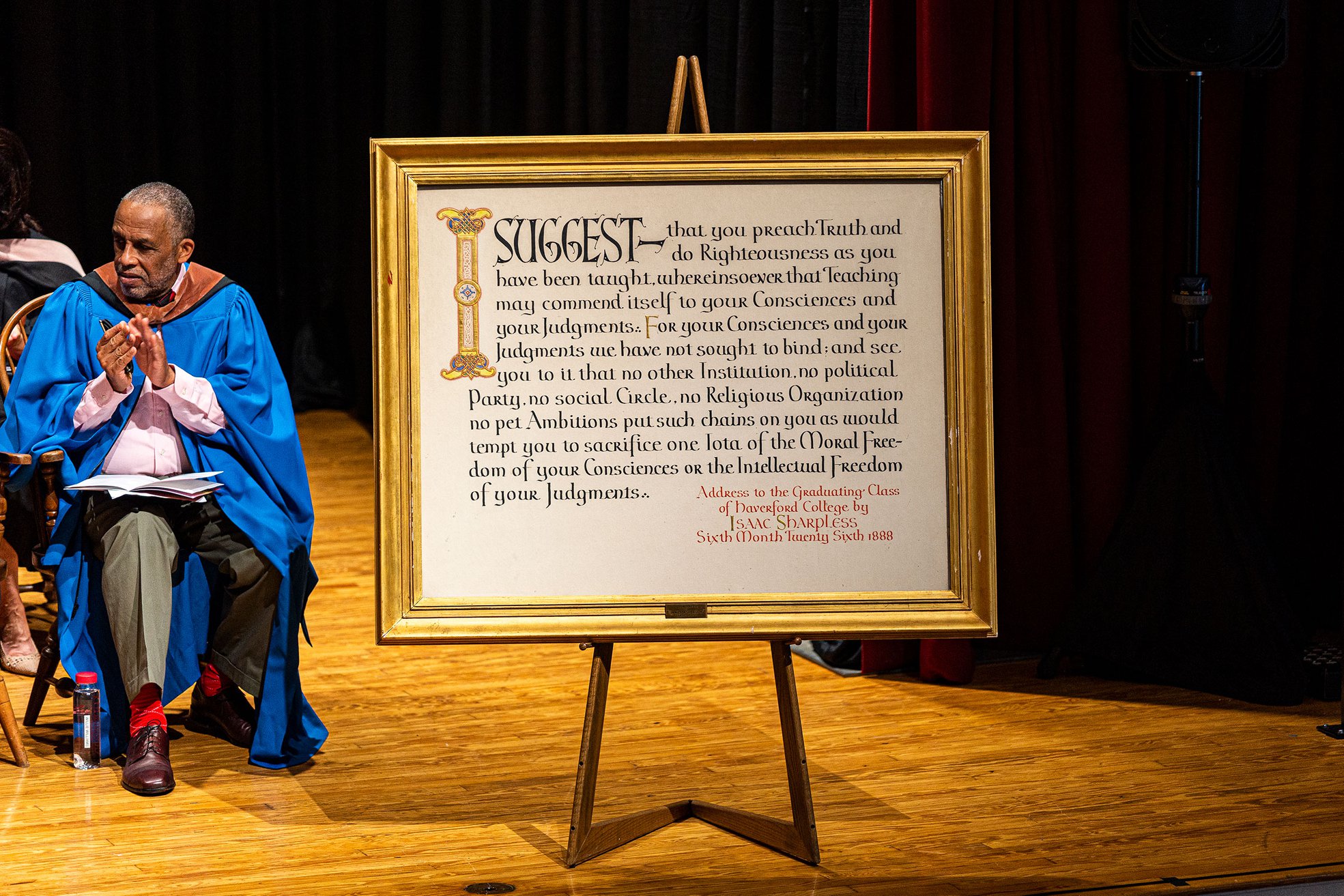 Haverford - The Isaac Sharpless quotation that was presented to Wendy ...