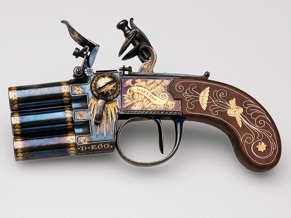 Napoleon's three chamber box lock pistol, 1802