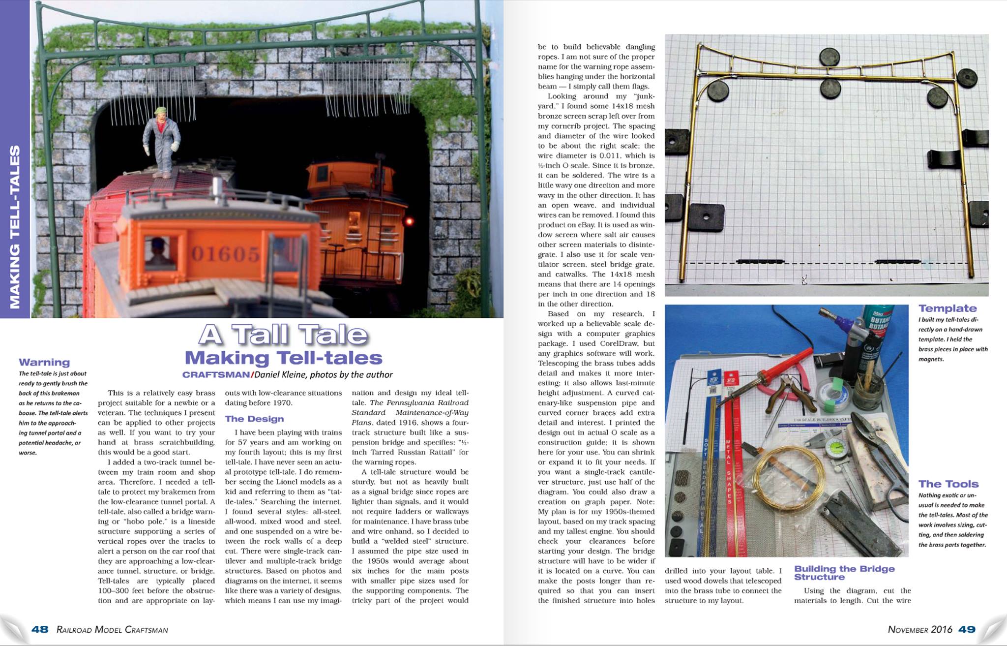 Railroad Model Craftsman Magazine - Tell-tales were installed by ...